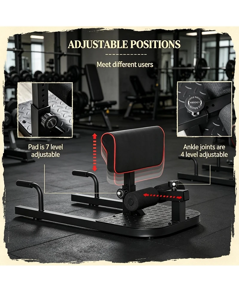 Sevorley 3-in-1 Squat Assist Trainer with Sit-Up Bar and Push-Up Support, Adjustable Height, 265 lb Capacity