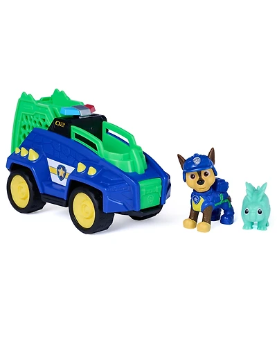 Paw Patrol Dino Theme Chase's Rescue Cruiser Spring-Loaded Rescue Claw Vehicle