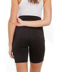 Hello Miz Maternity High-Waisted Biker Bike Shorts, 7" Inseam