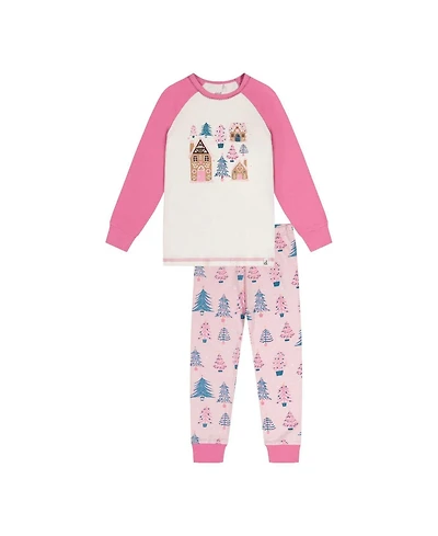 Deux par Toddler Girls 2T -5T Cotton Two Piece Pajama Set Tree Print