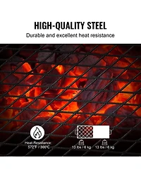 Vevor Folding Campfire Grill Portable Camping Fire Pit Steel Outdoor Bbq Picnic