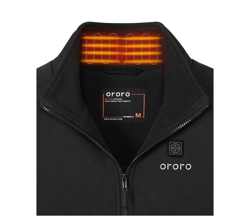 ororo Women's 4-Zone Heated Fleece Jacket