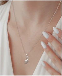 Diamond S Initial 18" Pendant Necklace (1/10 ct. t.w.) in Sterling Silver