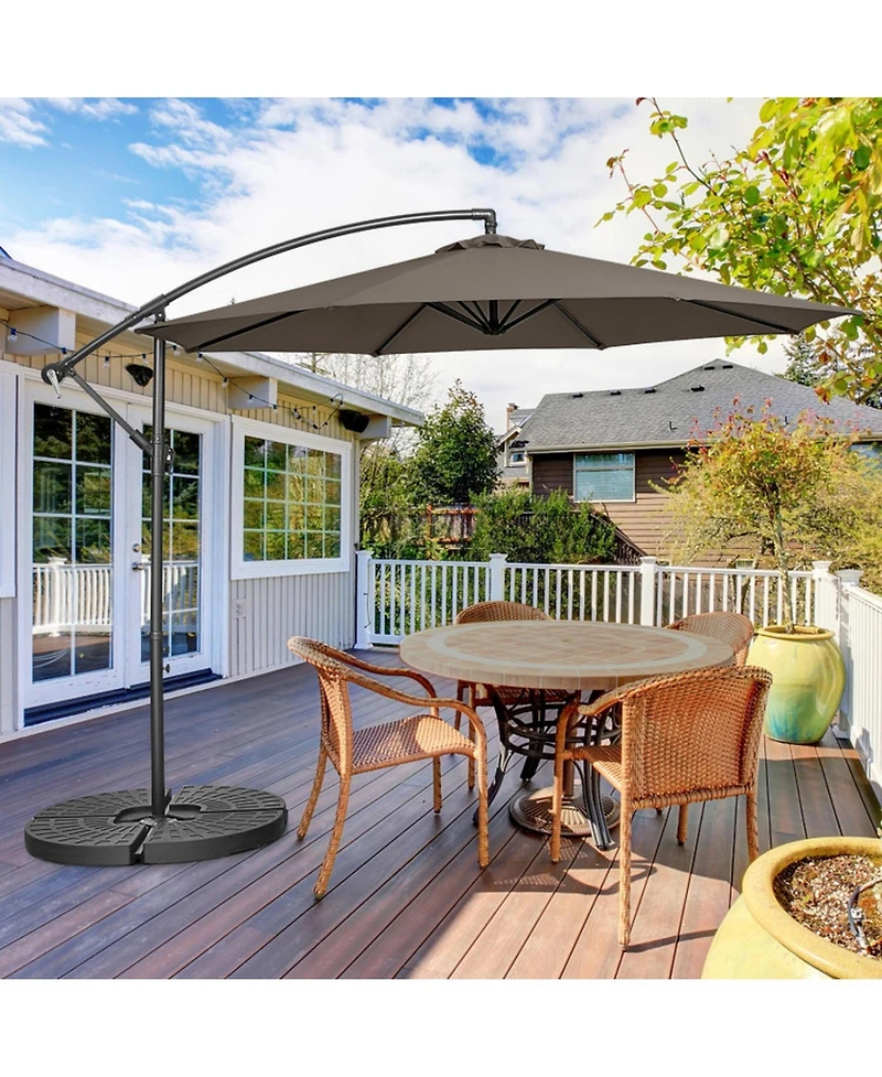 Gouun 10 feet Cantilever Offset Patio Umbrella with 8 Ribs