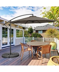 Gouun 10 feet Cantilever Offset Patio Umbrella with 8 Ribs