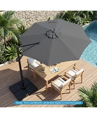 Gouun 10 Ft Cantilever Patio Umbrella with Easy Tilt Adjustment