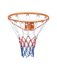 Hongge Heavy Duty 18 in Wall Mounted Basketball Flex Rim Replacement with All-Weather Net for Indoor and Outdoor Play