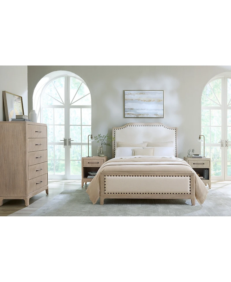 Sadie Collection 5 Drawer Hardwood Oak Veneer Felt-Lined Drawer Chest, Macy's Exclusive