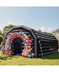 Hongge Giant 26.2 x 19.7 x 13.1 feet Inflatable Nightclub Tent with 1100W Blower for Weddings and Events