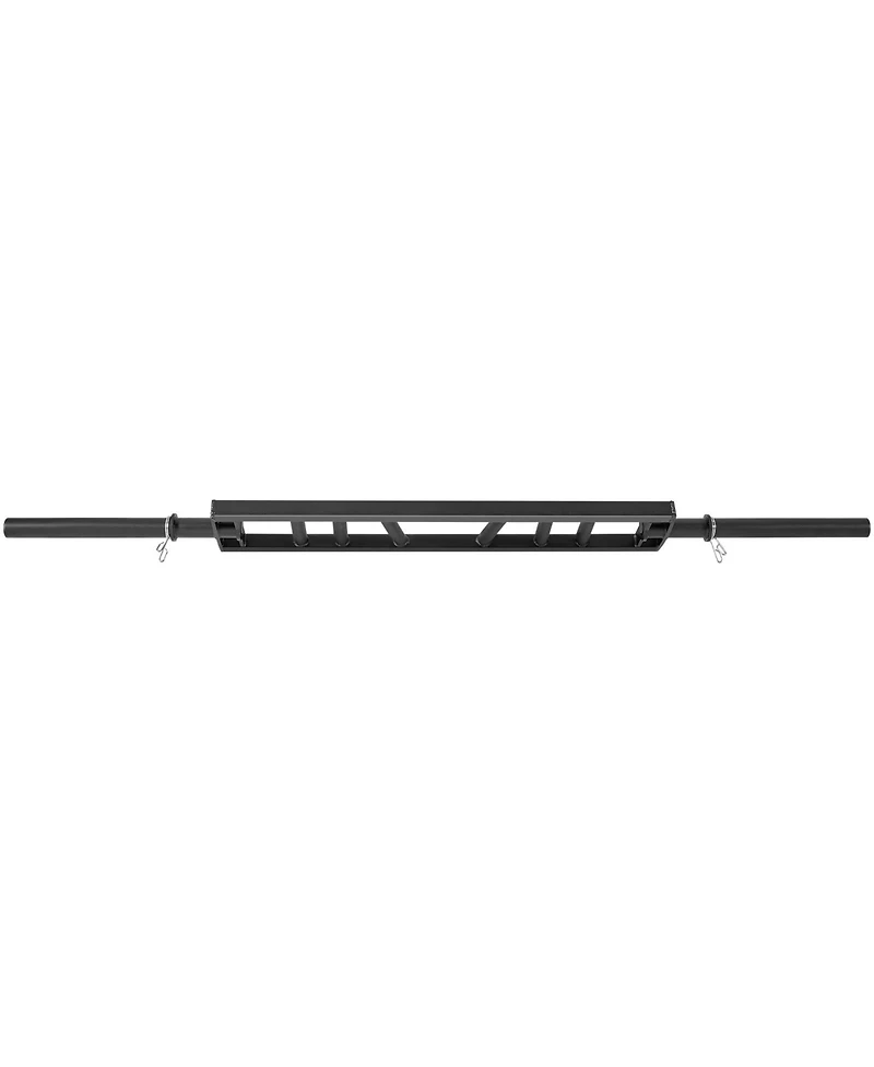 Hongge Multi-Grip Swiss Barbell 2 in with 3 Knurled Grip Positions 550 lbs Capacity and 2 Collars