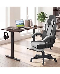 Sugift Ergonomic Video Game Chair with Headrest and Reclining Backrest