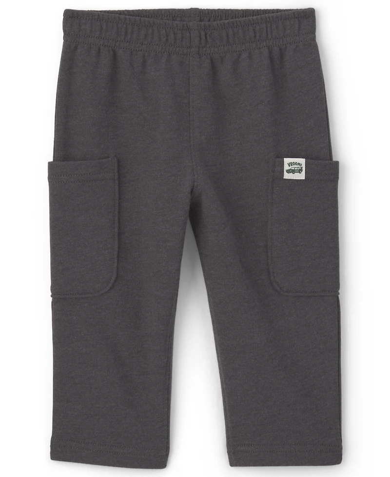 Carter's Baby Boys' Car French Terry Short-Sleeve T-Shirt and Pants, 2-Piece Set