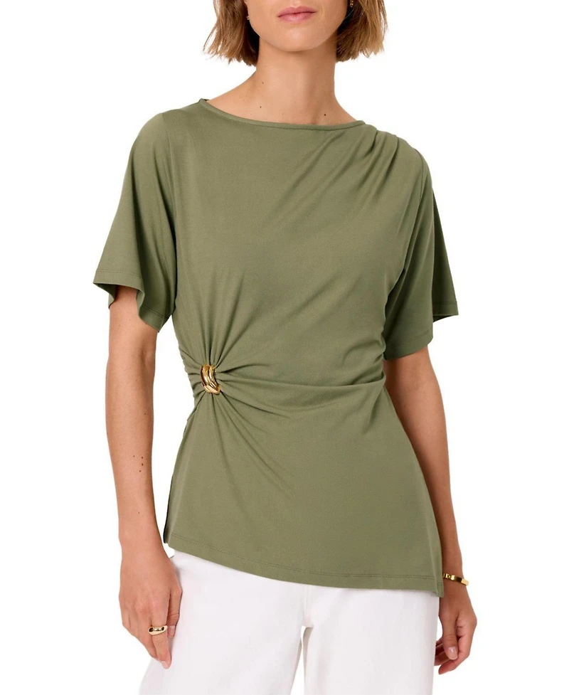 Mint Velvet Women's Gathered Detail Top