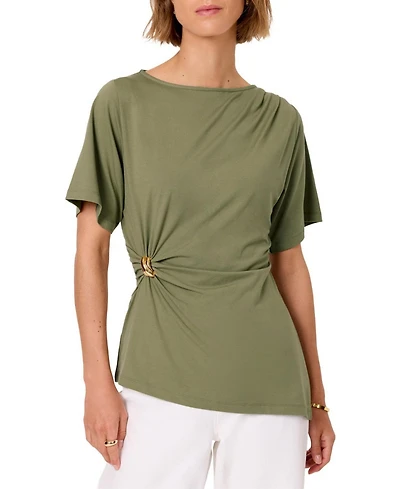 Mint Velvet Women's Gathered Detail Top