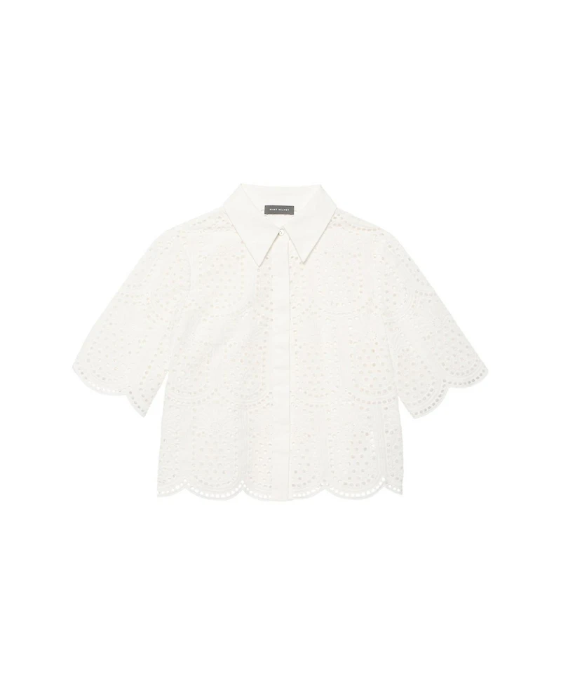 Mint Velvet Women's Cotton Broderie Shirt