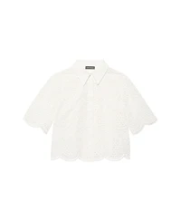 Mint Velvet Women's Cotton Broderie Shirt