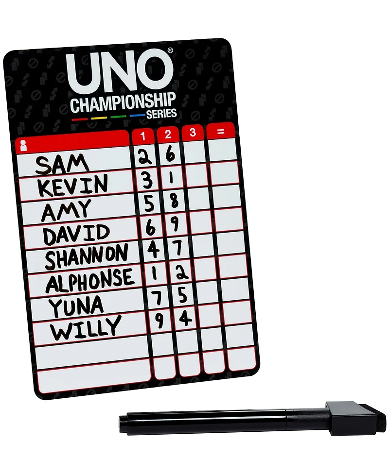 Mattel Uno Championship Series Tournament 224 Cards Card Game, Ages 7+