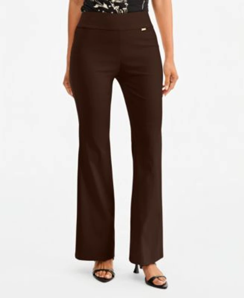 I.N.C. International Concepts Womens Flared Leg Pull On Pants 0p 18 Exclusively At Macys