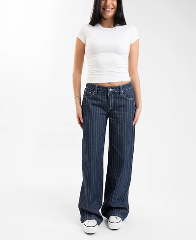 Em & Cass Women's Mid-Rise Wide-Leg Jeans