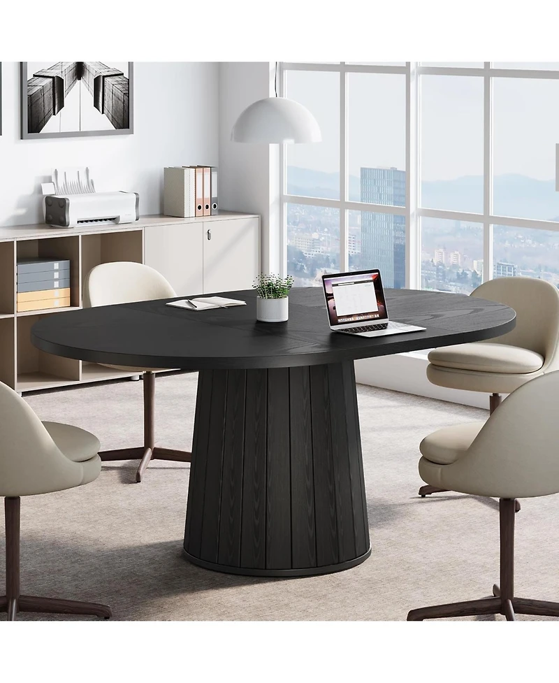 Tribesigns 55.11" Oval Conference Table for 6