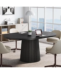 Tribesigns 55.11" Oval Conference Table for 6