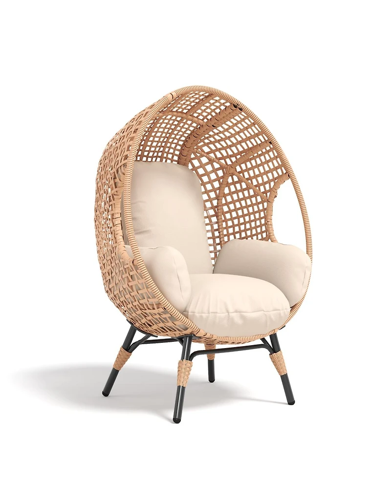 Streamdale Furniture Elegant Arc Back Hanging Egg Chair with 8-Inch Cushion