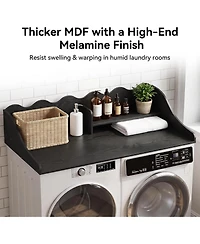 Tribesigns 54" Washer Dryer Countertop with Shelf