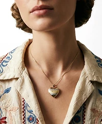 The M Jewelers Mom Two Tone Photo Locket Necklace