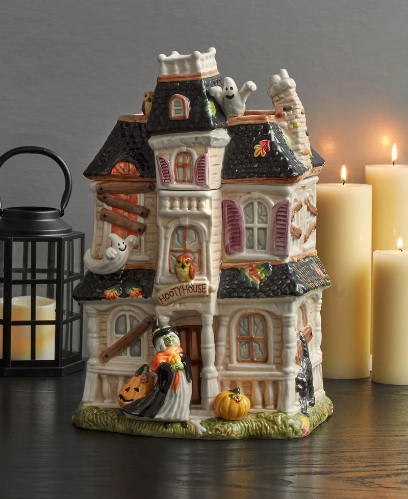 Fitz and Floyd Halloween Haunted House Cookie Jar