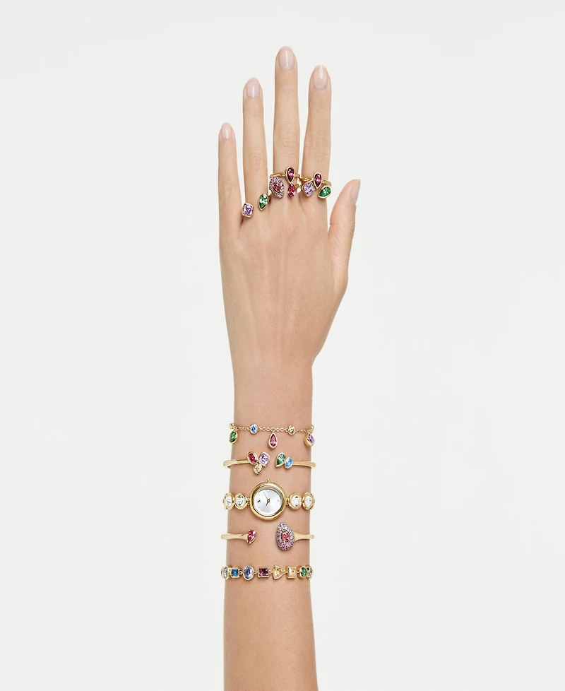 Swarovski Gold-Tone Plated Red Crystal Bracelet