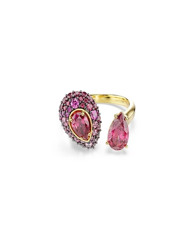 Swarovski Gold-Tone Plated Red Crystal Ring
