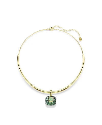 Swarovski Gold-Tone Plated Green Crystal Necklace