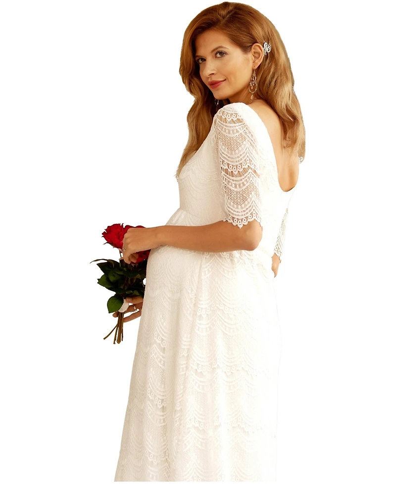 Tiffany Rose Maternity Verona Lace Empire-Waist Gown