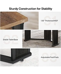 Tribesigns 70.86" L-Shaped Desk with File Cabinet