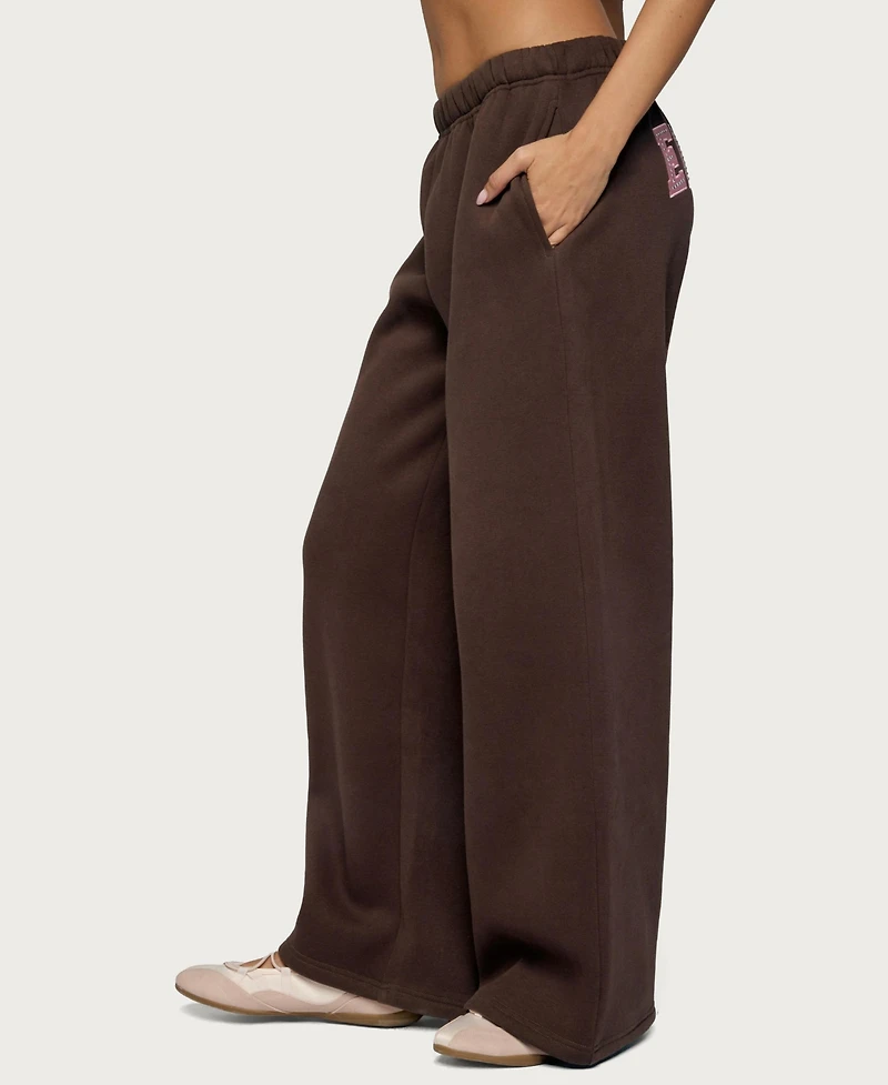 Edikted Women's Glow Rhinestone Sweatpants