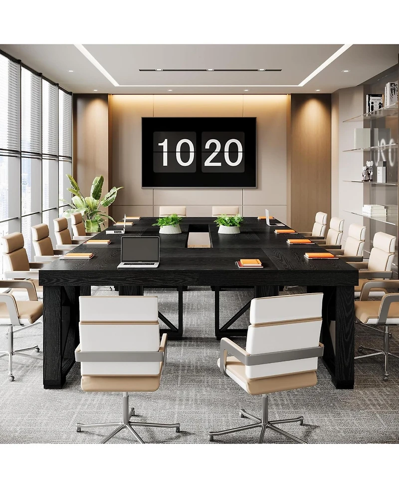 Tribesigns 70.87" Conference Table with Double Pedestal