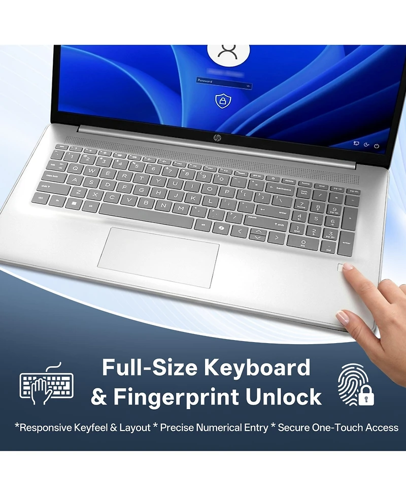 Hp Essential 17.3" Hd+ Touchscreen Laptop, Intel Core 5 120U, Intel Graphics, 32GB Ram, 2TB Ssd, Wi-Fi 6, Win11 Home, Silver
