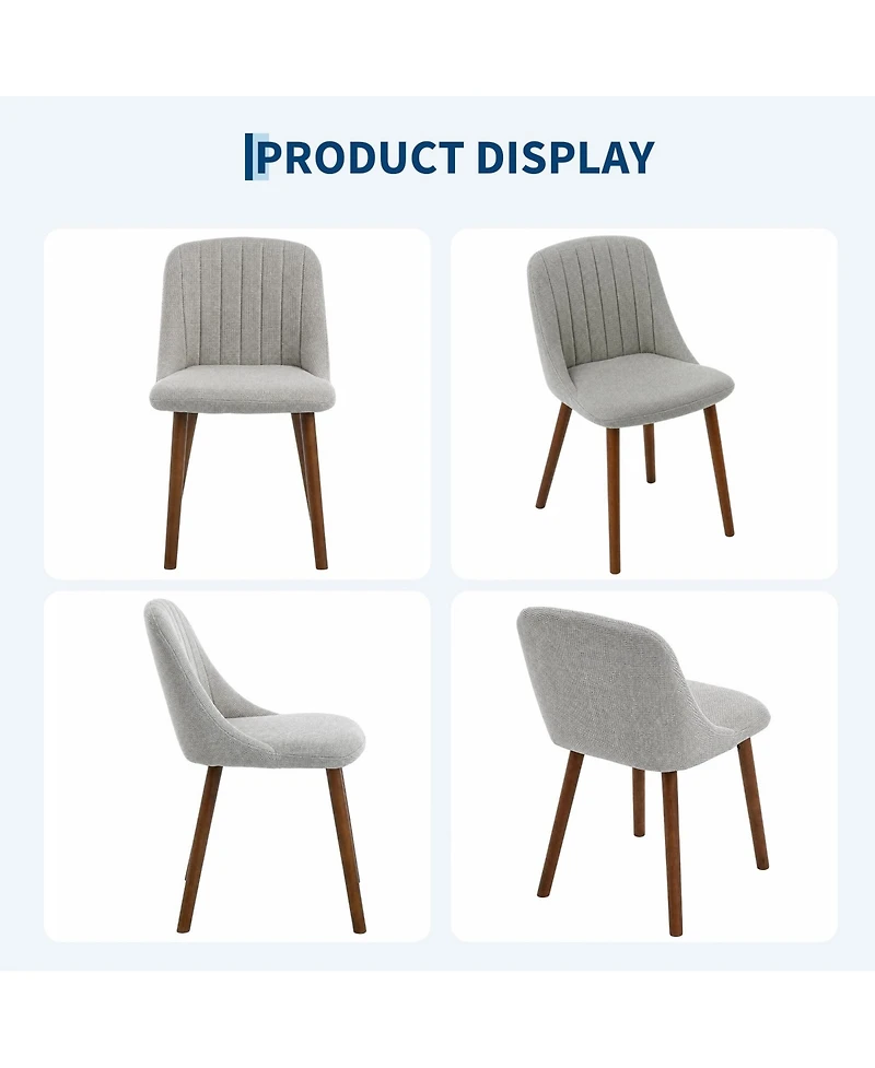 Modern Upholstered Dining Chairs Set of 4, Soft Padded Side Chairs Perfect for Kitchen, Dining Room, Living Room and Household Indoor Spaces