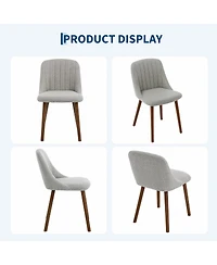 Modern Upholstered Dining Chairs Set of 4, Soft Padded Side Chairs Perfect for Kitchen, Dining Room, Living Room and Household Indoor Spaces