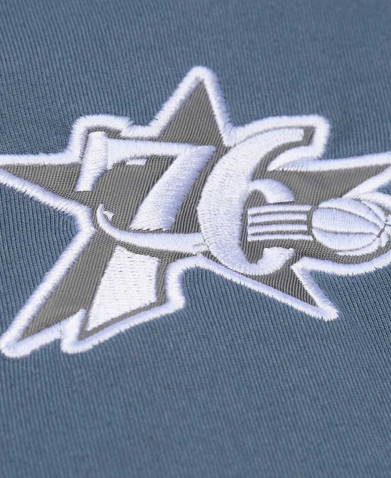 Mitchell & Ness Men's Gray Philadelphia 76ers Thunderstorm Short Sleeve T-Shirt