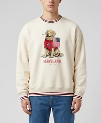 Uscape Apparel Men's and Women's Cream Maryland Terrapins Americana Good Boy Ribbed Premium Sweatshirt