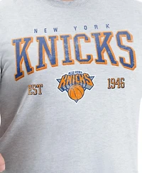 G-iii Sports by Carl Banks Men's Gray New York Knicks Adaptive Classic Team Spirit Short Sleeve T-Shirt