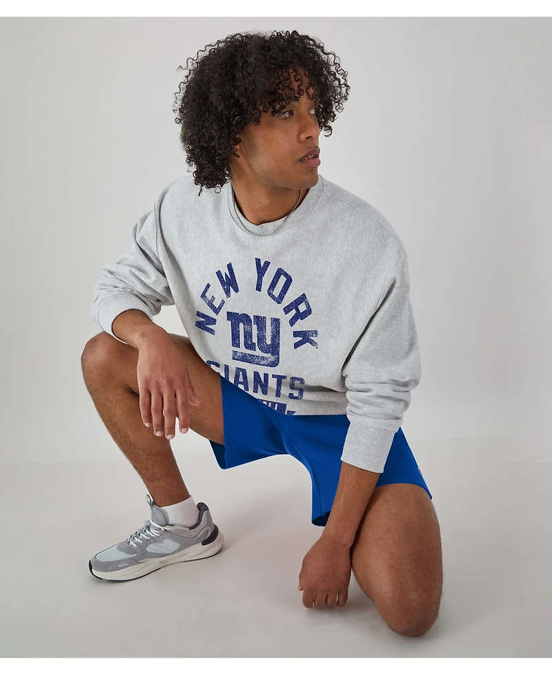 Champion Men's Heather Gray New York Giants Reverse Weave Fleece Pullover Sweatshirt