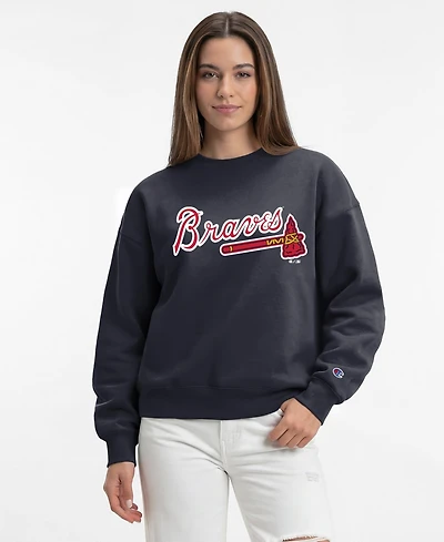Champion Women's Atlanta Braves All-Star Relaxed-Fit Crew Neck Sweatshirt