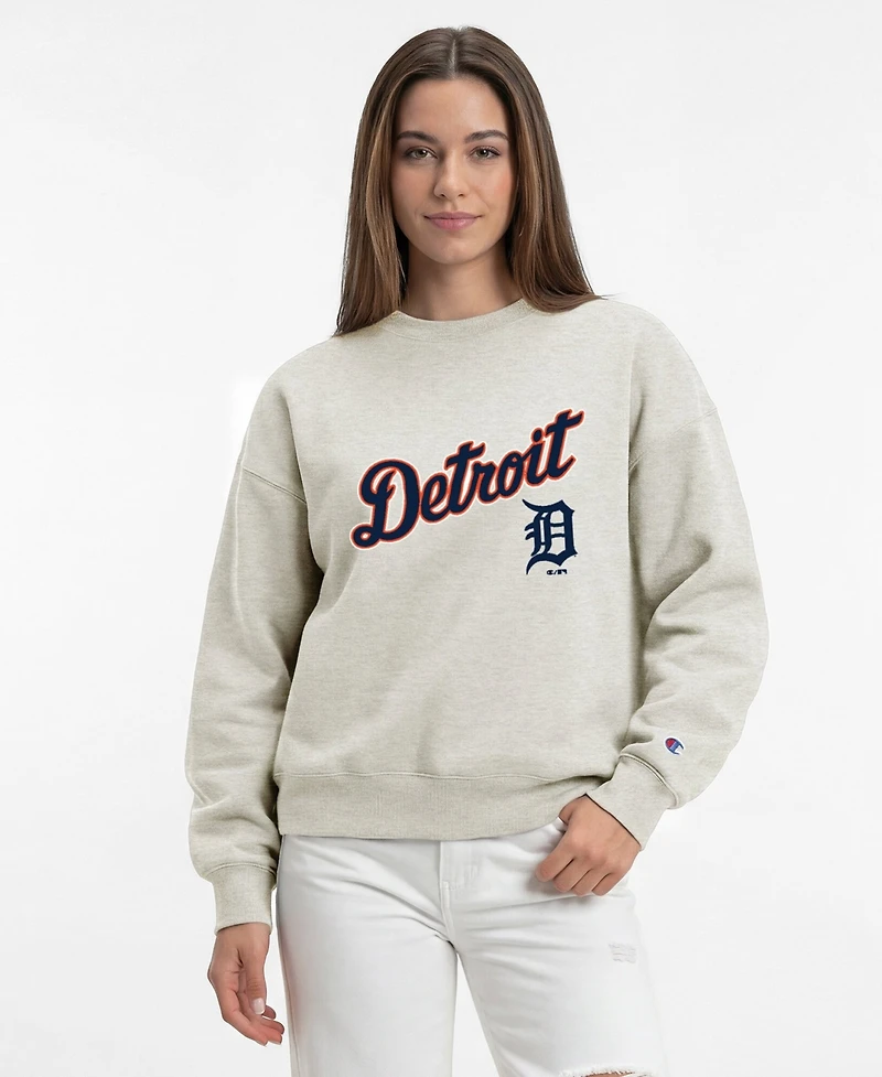 Champion Women's Detroit Tigers All-Star Relaxed-Fit Dropped-Shoulder Sweatshirt