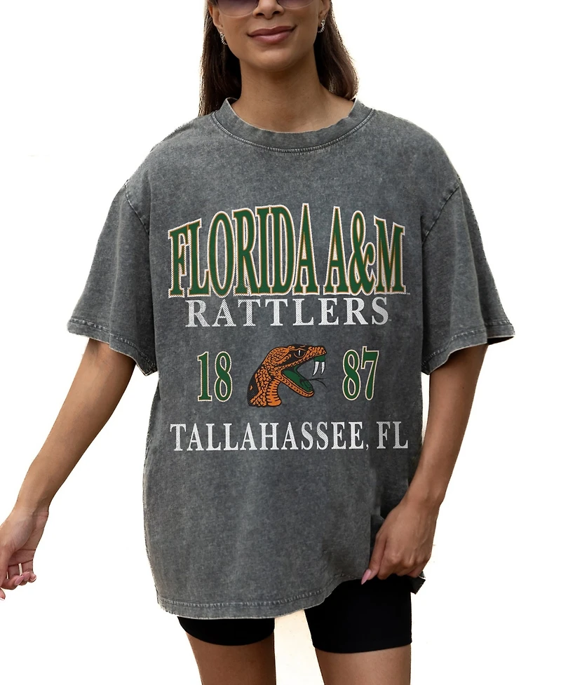 Gameday Couture Women's Gray Florida A M Rattlers Oversized Snow Wash T-Shirt