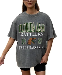 Gameday Couture Women's Gray Florida A M Rattlers Oversized Snow Wash T-Shirt