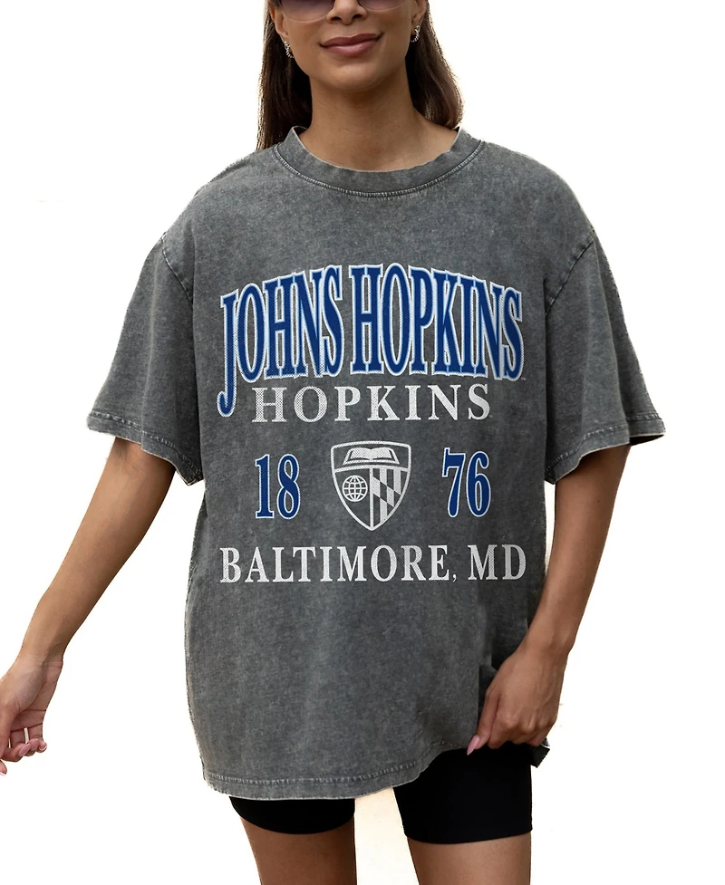 Gameday Couture Women's Gray Johns Hopkins Blue Jays Oversized Snow Wash T-Shirt