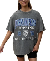 Gameday Couture Women's Gray Johns Hopkins Blue Jays Oversized Snow Wash T-Shirt