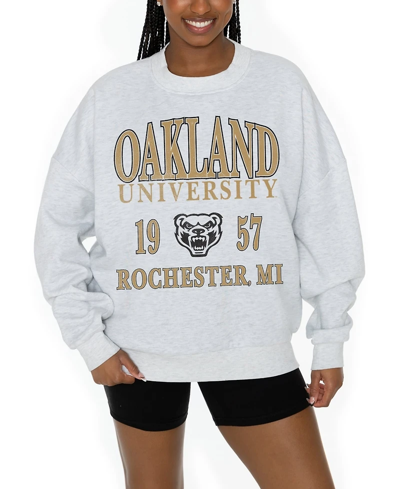 Gameday Couture Women's Oakland Golden Grizzlies Fleece-Graphic Pullover Sweatshirt